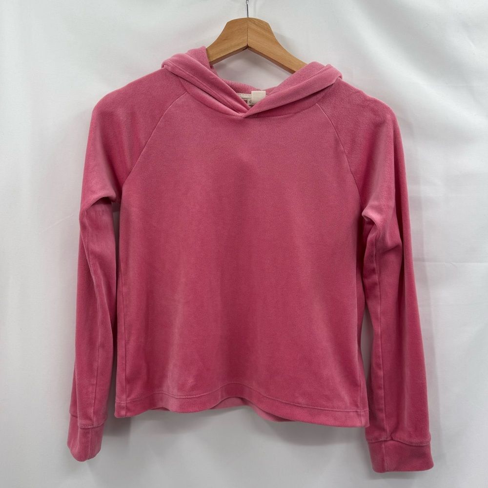 J. Crew Crewcuts Girl's Velour Hoodie in Flamingo | Size Large (10-11)
